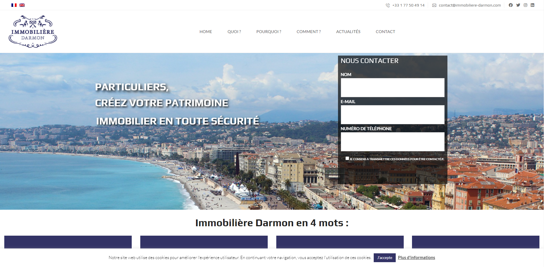 Immobilière Darmon site vitrine